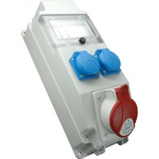 Βιομηχανικός Πίνακας με 1 Πρίζα 5x16A 400V & 2 Πρίζες Σούκο 16A 230V IP54 ROS 5/x-12/S